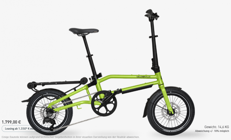 Velo de Ville FOLDY Klapprad 7 Gang Tourney 14 Kg -0